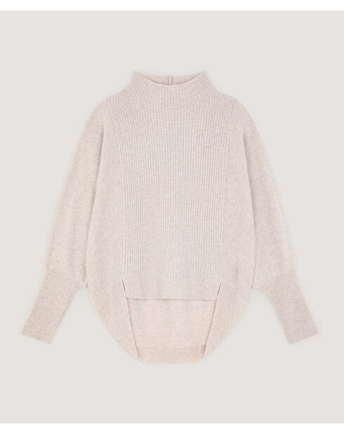 Pull Louve en Laine mélangée beige