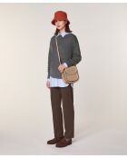 Pull Annouck 100% laine jacquard gris foncé