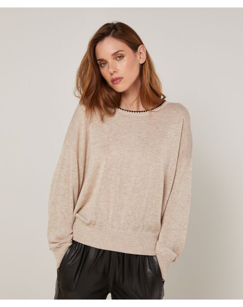Pull Eugène en Laine mélangée beige
