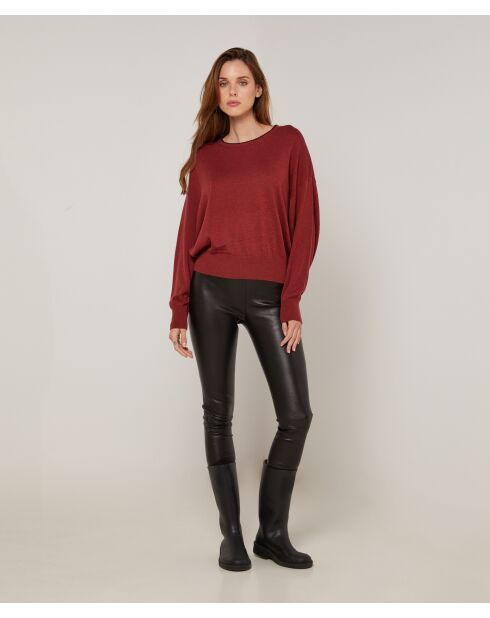 Pull Evelyne en Laine mélangée rouge brique