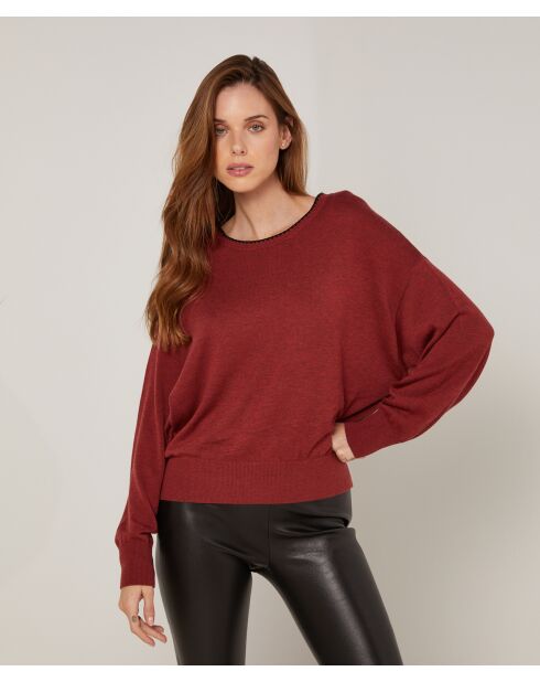 Pull Evelyne en Laine mélangée rouge brique