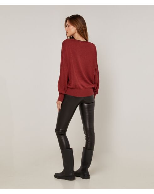Pull Evelyne en Laine mélangée rouge brique