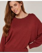 Pull Evelyne en Laine mélangée rouge brique