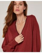 Pull Valéry en Laine mélangée rouge brique