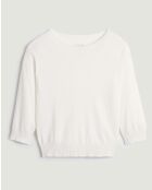 Pull Marie-Chantal ample blanc écru