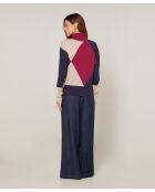 Pull Priscille en Laine mélangée rouge grenat