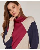 Pull Priscille en Laine mélangée rouge grenat