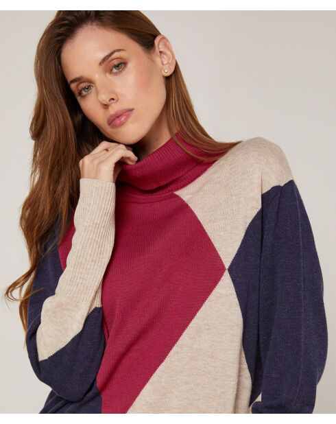 Pull Priscille en Laine mélangée rouge grenat
