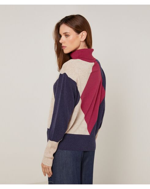 Pull Priscille en Laine mélangée rouge grenat