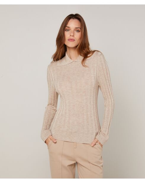 Pull Raymonde en Laine mélangée beige