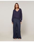 Pull Aimée en Laine mélangée bleu denim