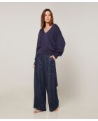 Pull Aimée en Laine mélangée bleu denim