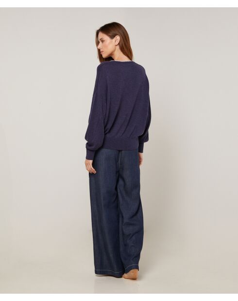 Pull Aimée en Laine mélangée bleu denim