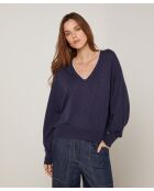 Pull Aimée en Laine mélangée bleu denim