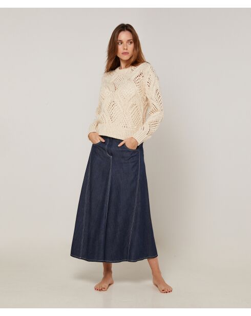 Pull Anastasia en Laine mélangé blanc ivoire