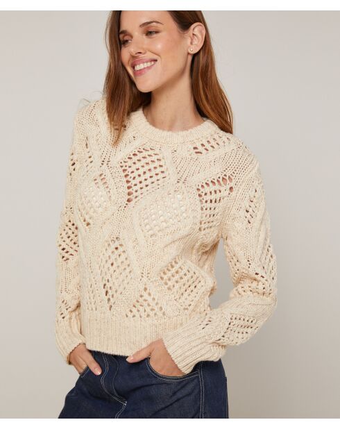 Pull Anastasia en Laine mélangé blanc ivoire