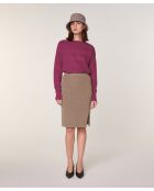 Jupe Anaëlle en Laine & Cachemire marron camel