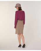 Jupe Anaëlle en Laine & Cachemire marron camel