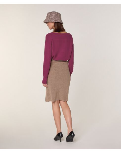 Jupe Anaëlle en Laine & Cachemire marron camel