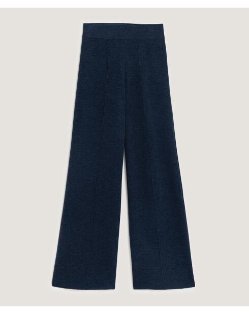 Pantalon Ursula 100% laine large bleu denim