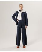 Pantalon Ursula 100% laine large bleu denim