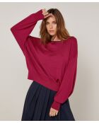 Pull Marjorie en Laine mélangée rouge grenat