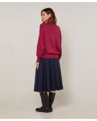 Pull Marjorie en Laine mélangée rouge grenat