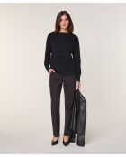 Pull Iseult en laine jacquard noir