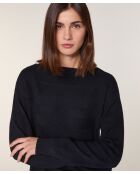 Pull Iseult en laine jacquard noir