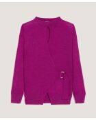 Pull Madeleine 100% laine cache-coeur rose fuchsia