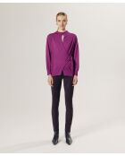 Pull Madeleine 100% laine cache-coeur rose fuchsia