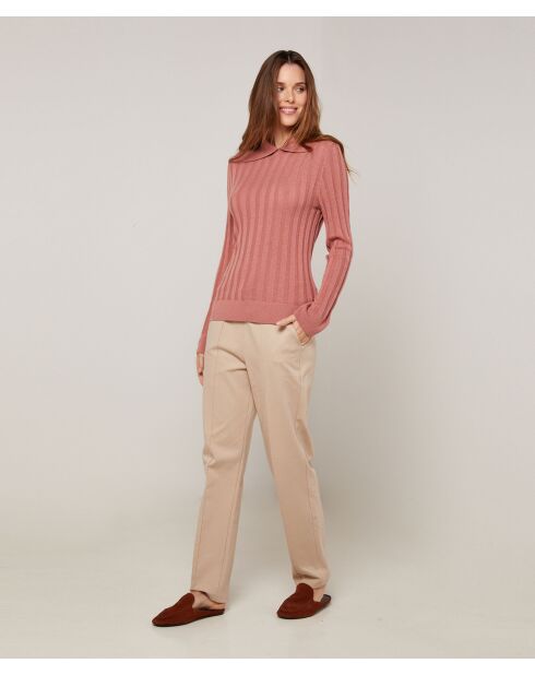 Pull Salomé en Laine mélangée bois de rose