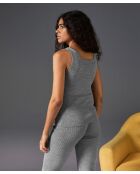 Debardeur Ségolène 100% laine Cotelé gris argent