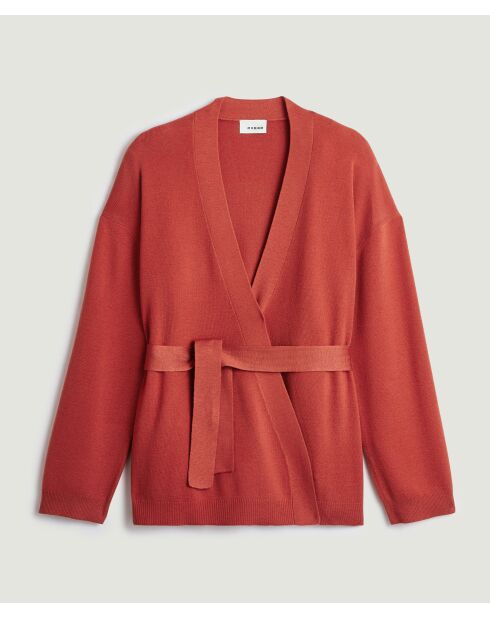 Cédrine vest met afneembare riem in roestoranje