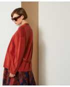 Cédrine vest met afneembare riem in roestoranje