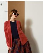 Cédrine vest met afneembare riem in roestoranje