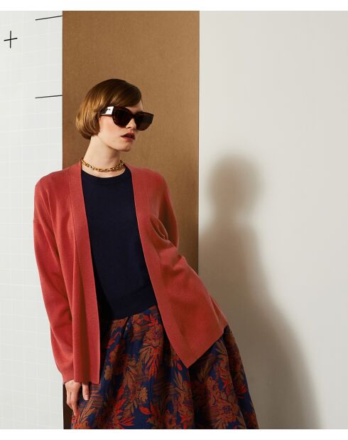 Cédrine vest met afneembare riem in roestoranje