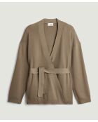 Gilet Anna ceinture amovible marron camel