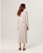 Gilet Sharifa manches courtes col mont blanc écru