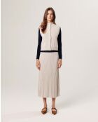 Gilet Sharifa manches courtes col mont blanc écru