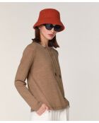 Pull Audrey 100% Laine Col Satin beige ficelle