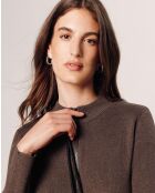 Gilet Maggie zippé marron havane