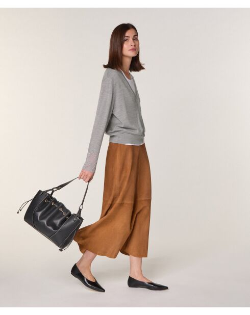 Pull Odile 100% Laine gris foncé