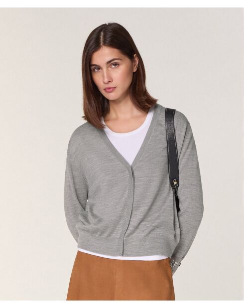 Pull Odile 100% Laine gris foncé