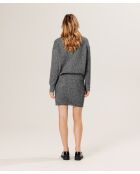 Gilet Eden en laine & Cachemire boutonné col V gris chiné