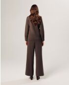 Chemise Rachida poches poitrine marron havane