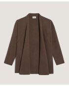 Gilet Lawrence ouvert marron havane