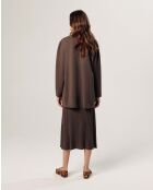 Gilet Lawrence ouvert marron havane