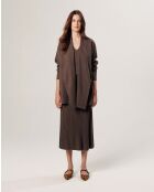 Gilet Lawrence ouvert marron havane