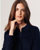 Chemise Cassis poches poitrine bleu nuit